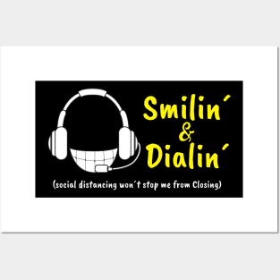 Smiling and Dialing ( social distancing closing) Posters and Art